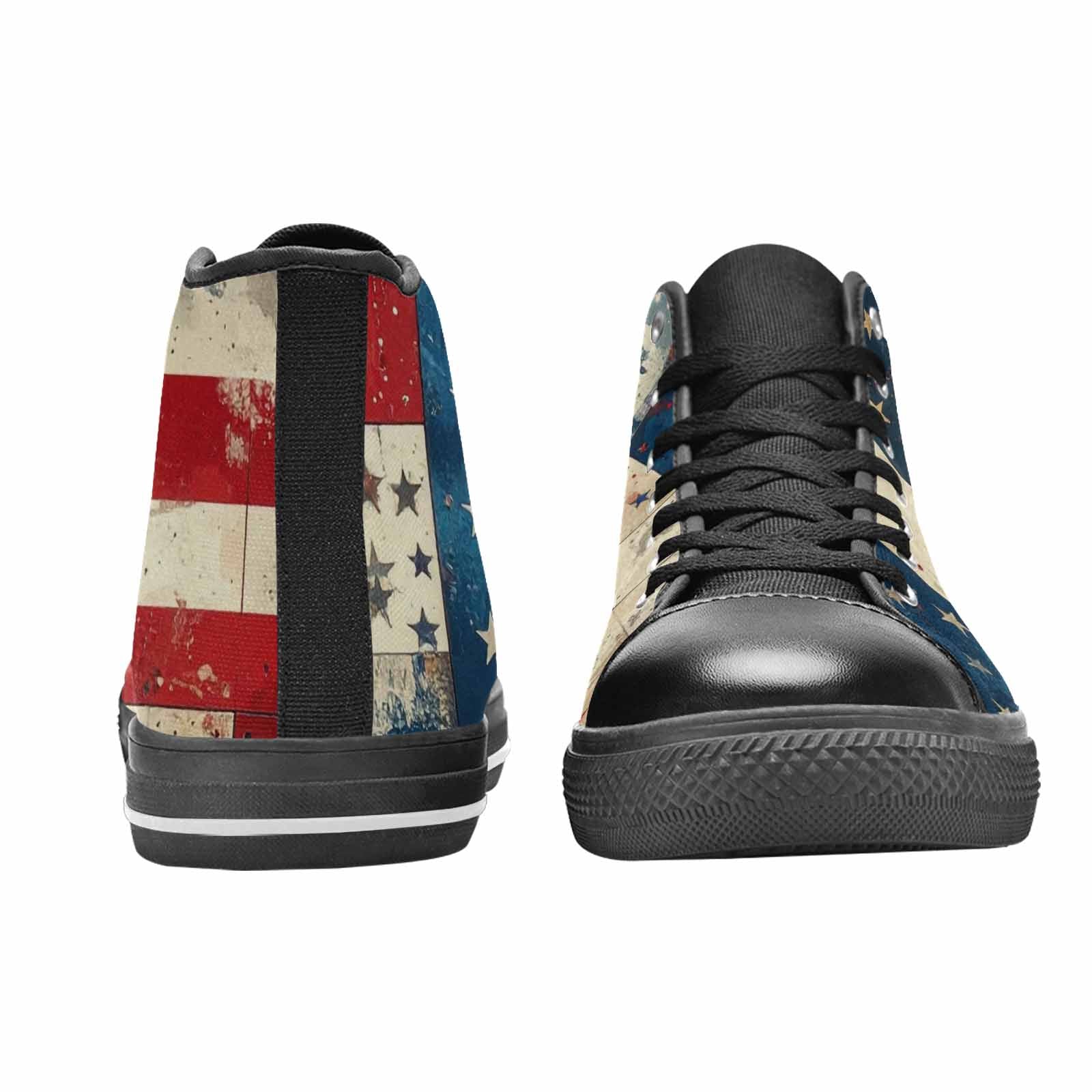 MEN'S American Flag Stars High Top Canvas Neon Fantasy Sneakers