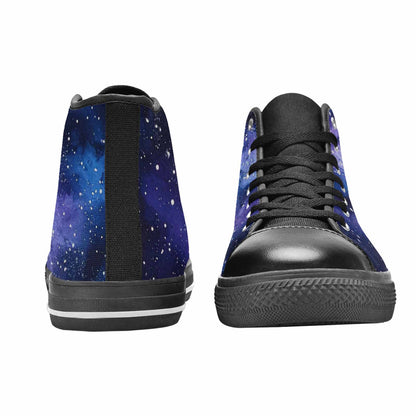 WOMEN'S Galaxy Art - High Top Canvas Aesthetic Sneakers