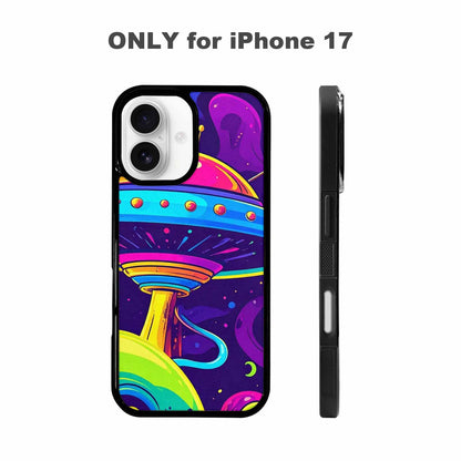 iPhone 17 Case — Alien Ufo Cartoon Art Alien Scifi, Customized Protective Case