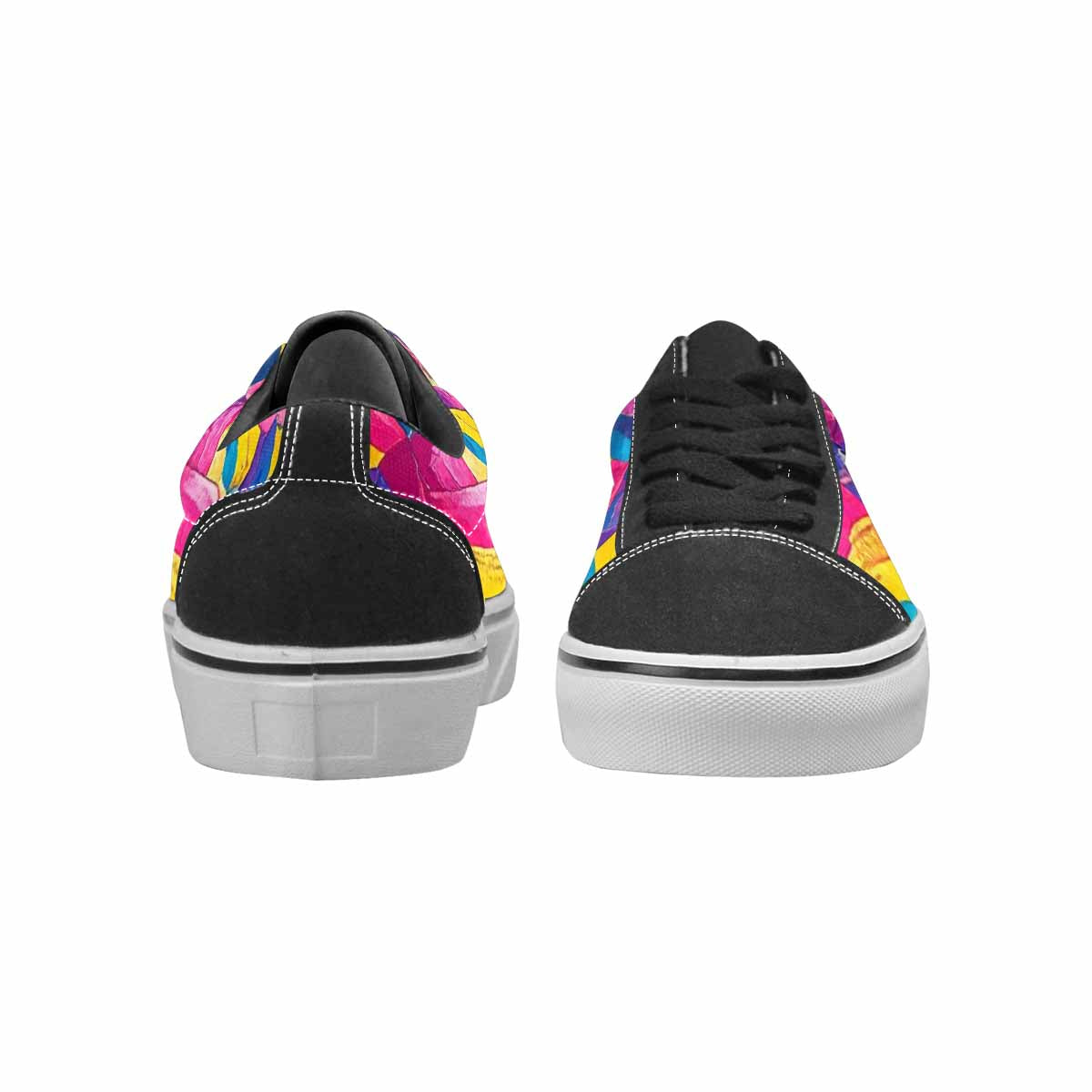 MEN'S Pansexual Flag Color Canvas Lace-Up Cottagecore Custom Shoes