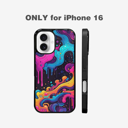 iPhone 16 Case — Neon Drip Galaxy Custom, Custom Made Phone Cover
