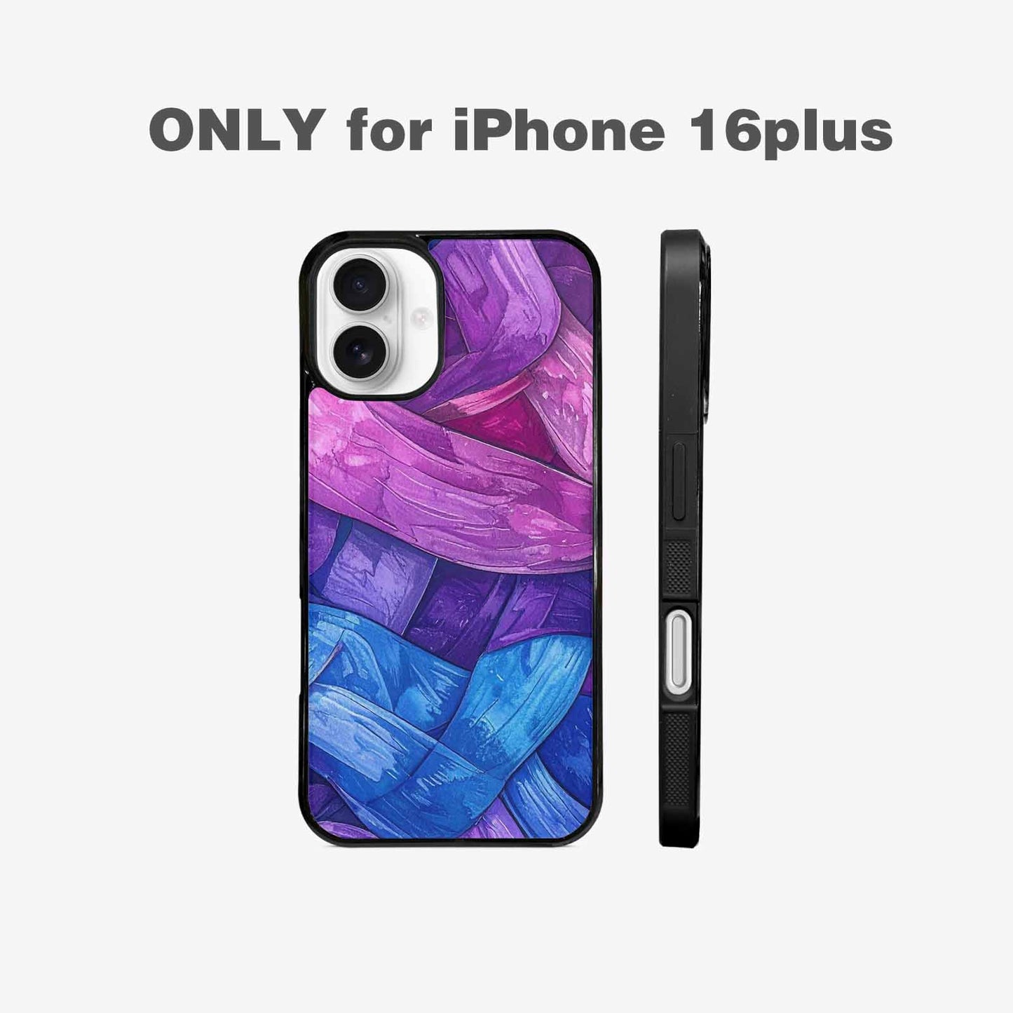 iPhone 16 Plus Case — Bisexual Flag Color Theme Small Rainbow, Customized Protective Case