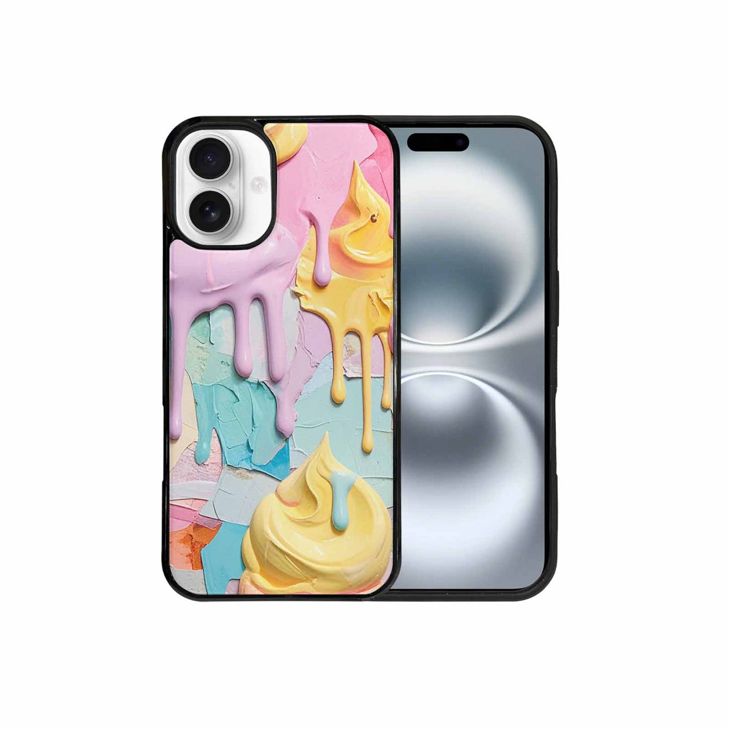 iPhone 16 Plus Case — Soft Serve Swirl Monster Characters, Custom Designed Case Cover