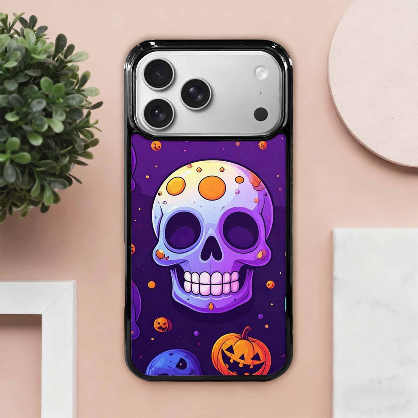 iPhone 17 Pro Max Case — Halloween Skull Cartoon Art Gothic Skulls, Custom Print Case Cover