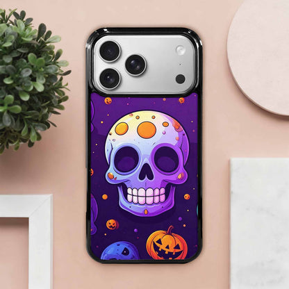 iPhone 17 Pro Max Case — Halloween Skull Cartoon Art Gothic Skulls, Custom Print Case Cover