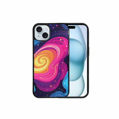 iPhone 15 Plus Case — Love Wins Galaxy Seamless Pattern Vibrant, Customized Protective Case