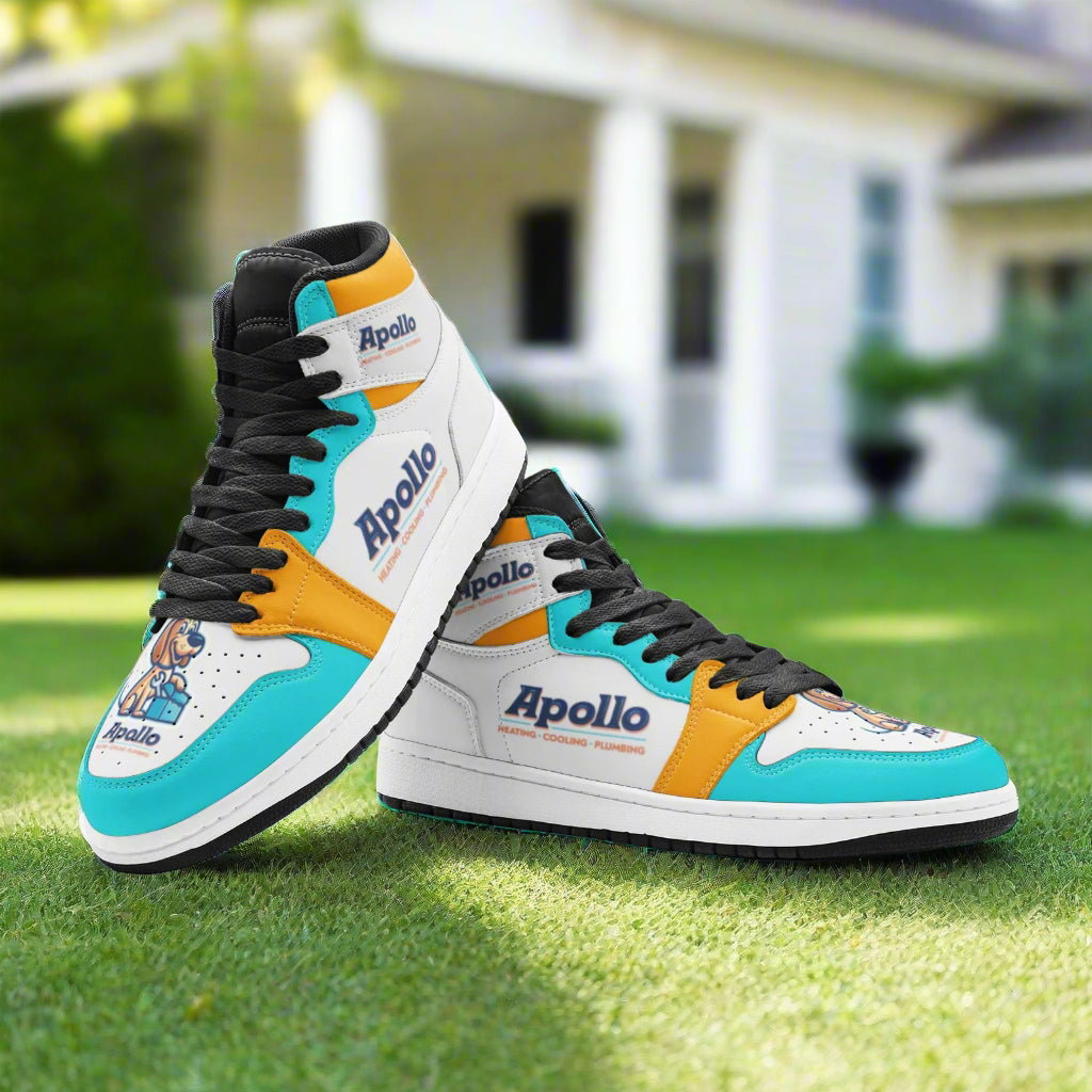 Phoenix Silver Blue Unique UNISEX Bold Art - Freaky Shoes | Custom Art Sneakers