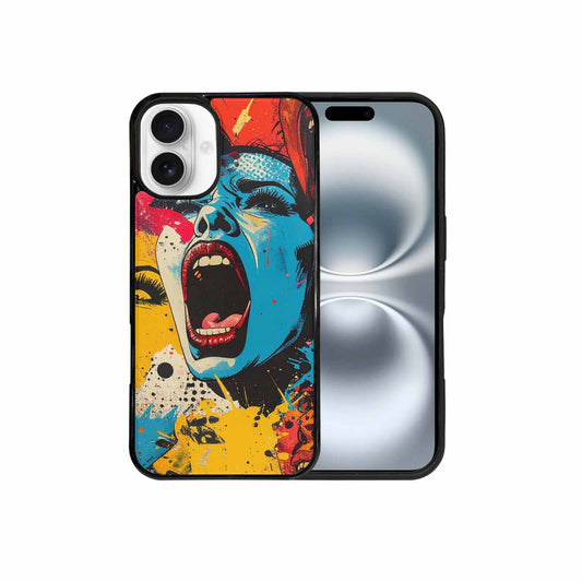 iPhone 16 Plus Case — Comic Book Scream Comic Book Scream, Custom Printed Phone Case