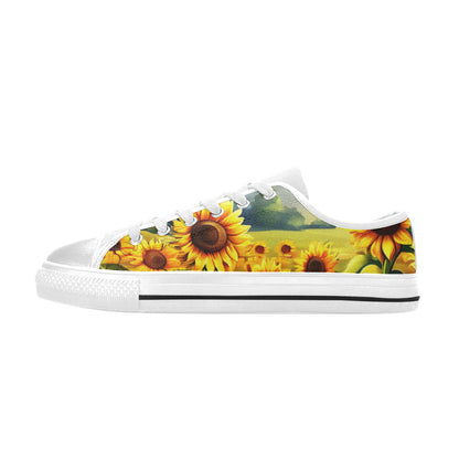 WOMEN'S Sunflowers Art 2 Canvas Cottagecore Custom Sneakers