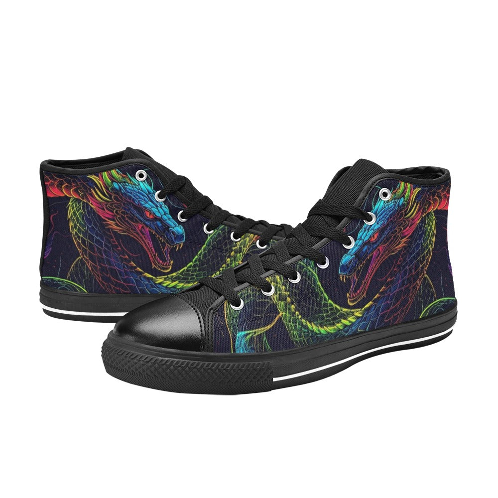 WOMEN'S Electric Serpent Dream High Top Canvas Dreamcore Custom Shoes