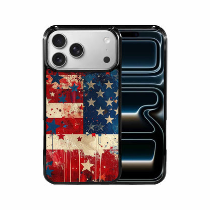 iPhone 17 Pro Max Case — Patriotic Stars And Stripes Galaxy Space, Custom Designed Case Cover