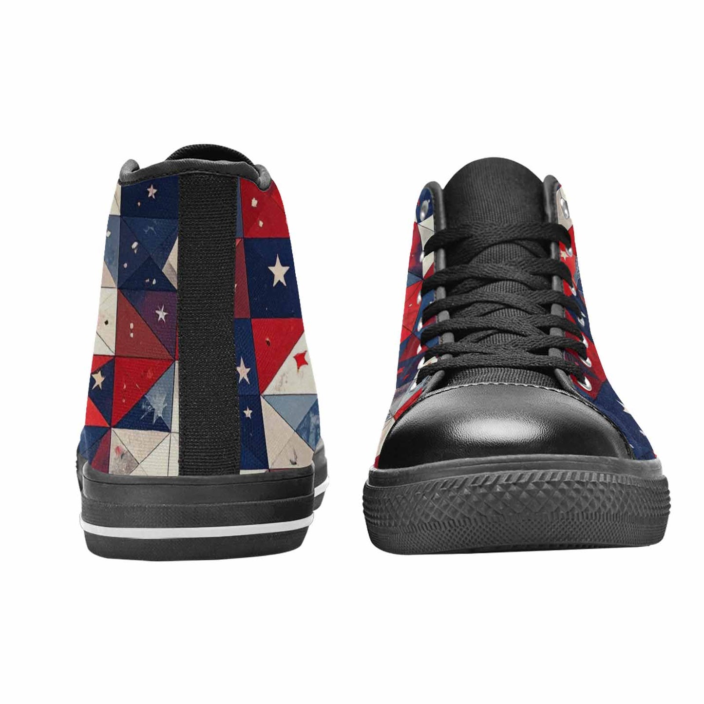 MEN'S American Flag Stars High Top Canvas Dark Academia Sneakers