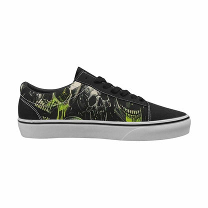 WOMEN'S Rainbow From Skull S Lace-Up Canvas Vibrant Chaos Custom Sneakers