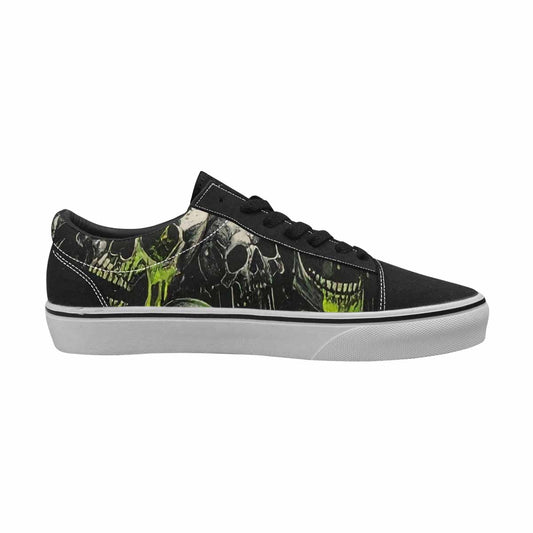 WOMEN'S Rainbow From Skull S Lace-Up Canvas Vibrant Chaos Custom Sneakers