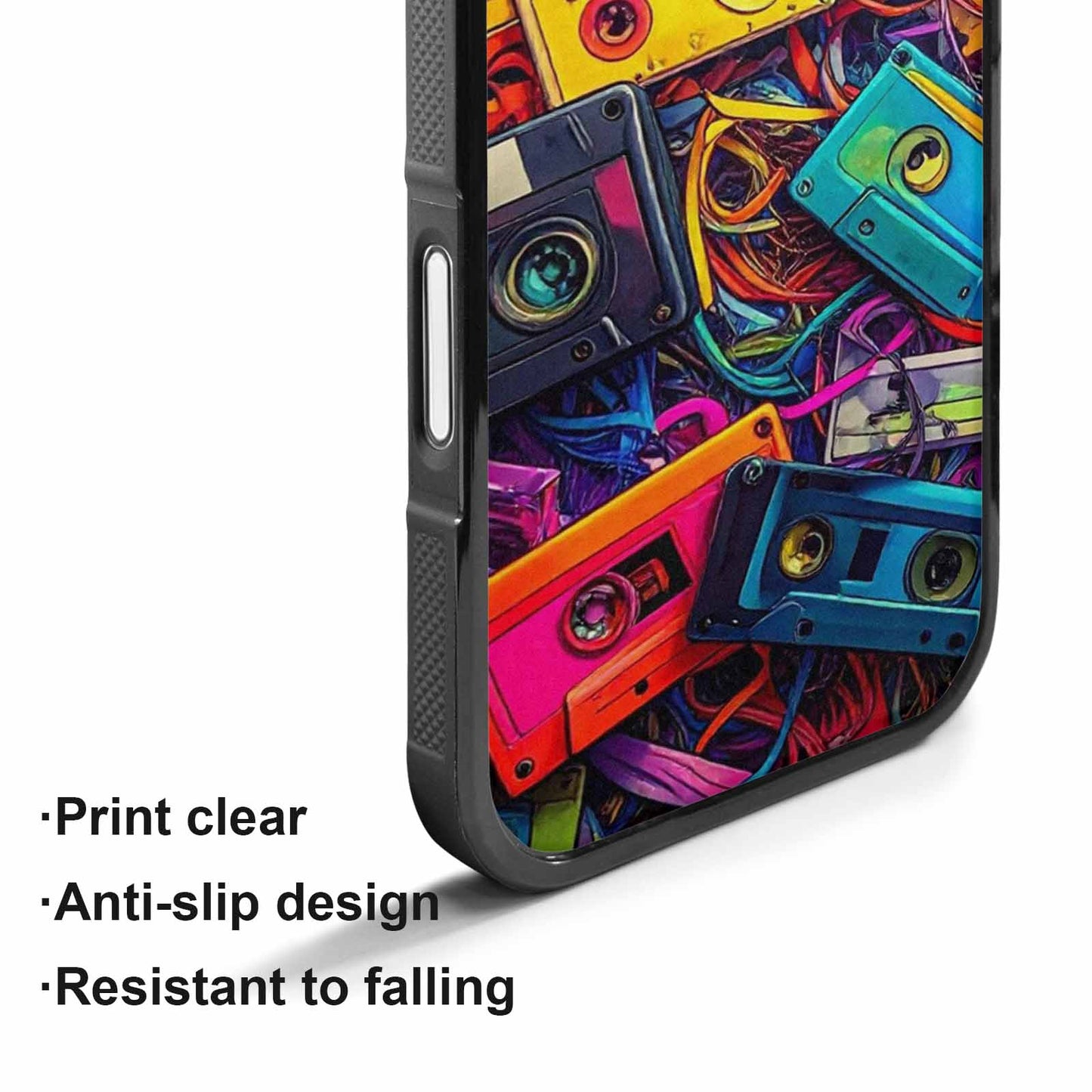 iPhone 17 Case — Retro Cassette Tape Pattern Retro Vintage, Custom Designed Case Cover