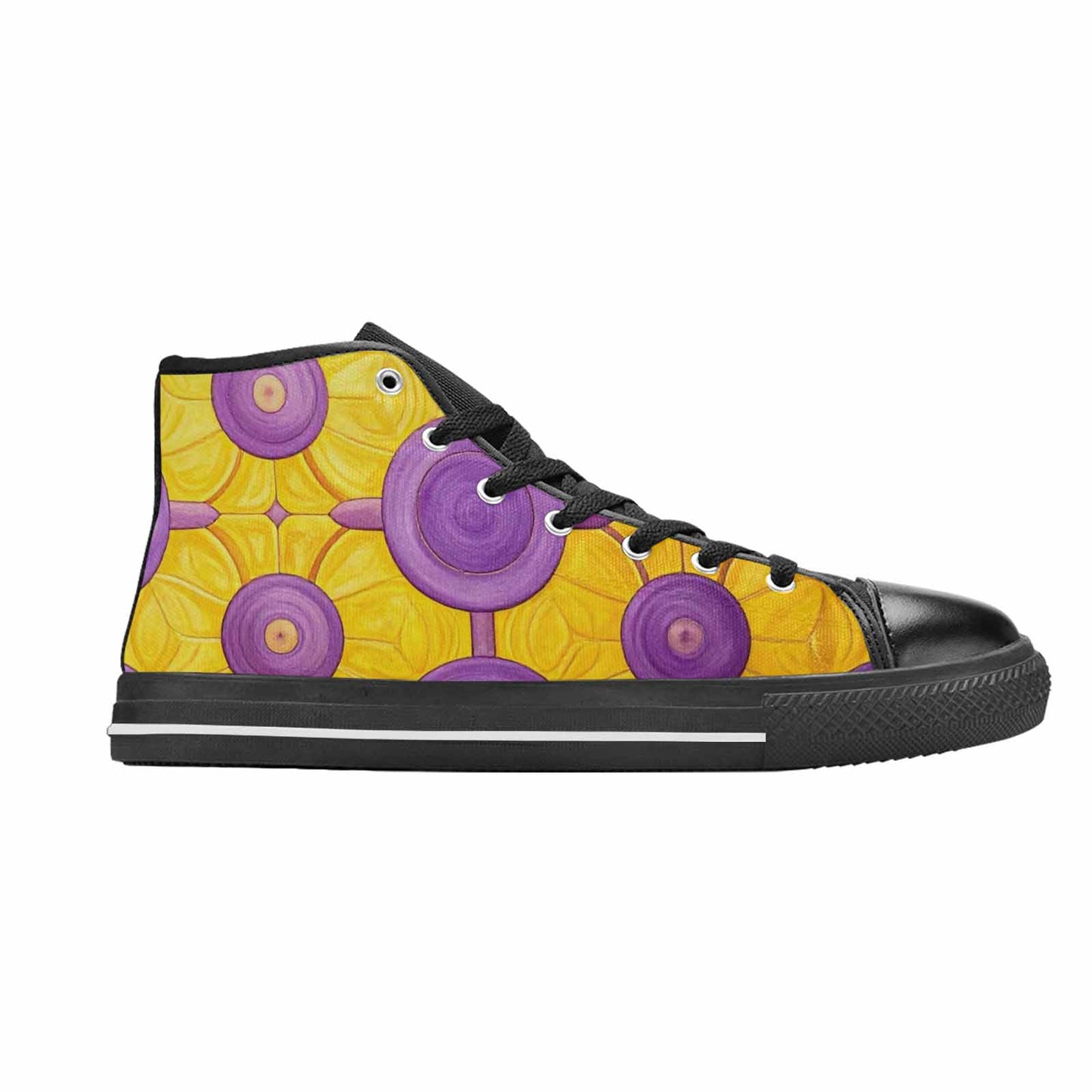 MEN'S Intersex Flag Color High Top Canvas Surreal Sneakers