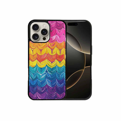 iPhone 16 Pro Max Case — Pansexual Flag Color Theme Small Rainbow, Custom Designed Case Cover