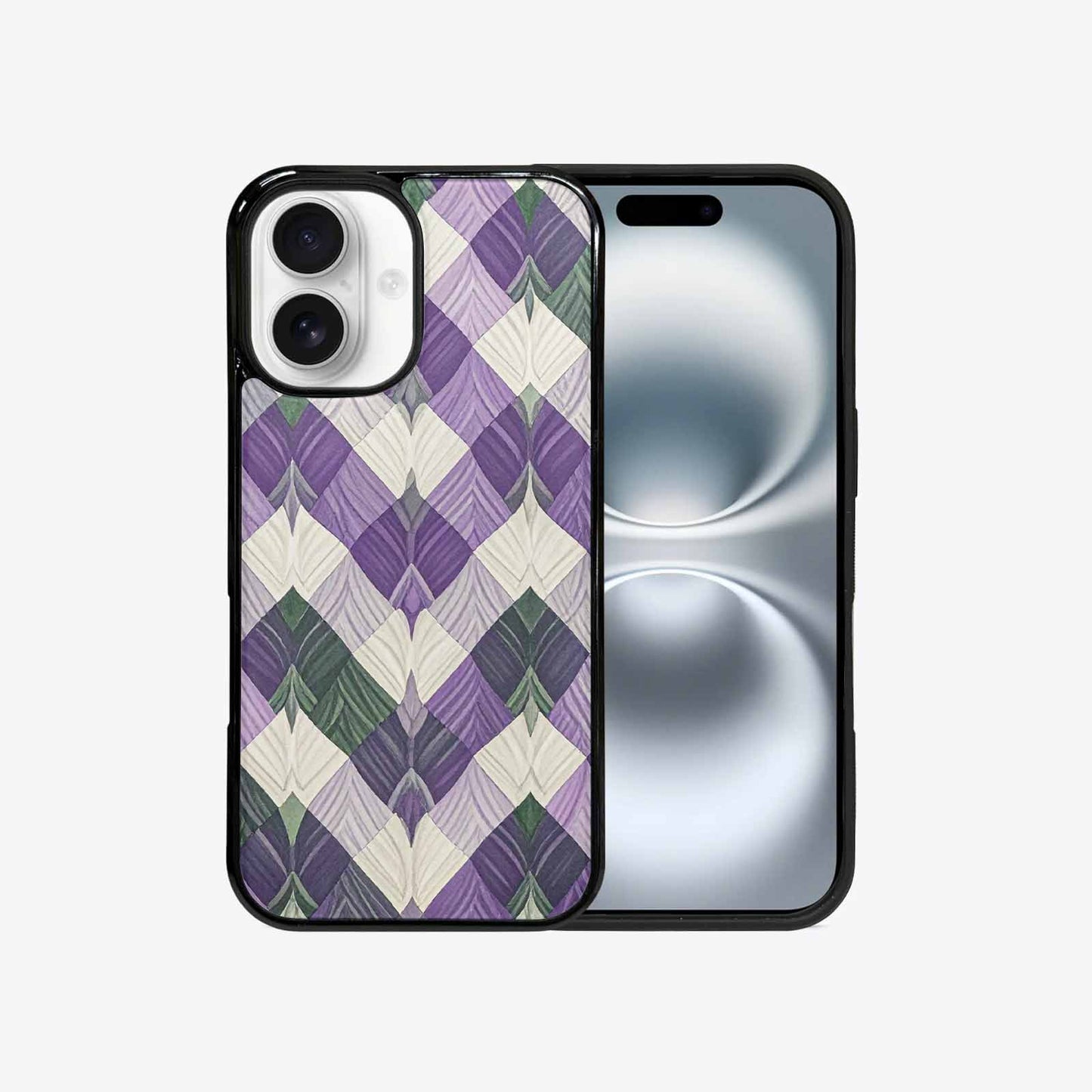 iPhone 16 Case — Genderqueer Flag Color Theme Small Rainbow, Original Design Phone Case