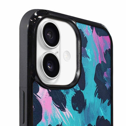 iPhone 17 Case — Leopard Neon Pink Teal Airbrush Animal, Customized Protective Case