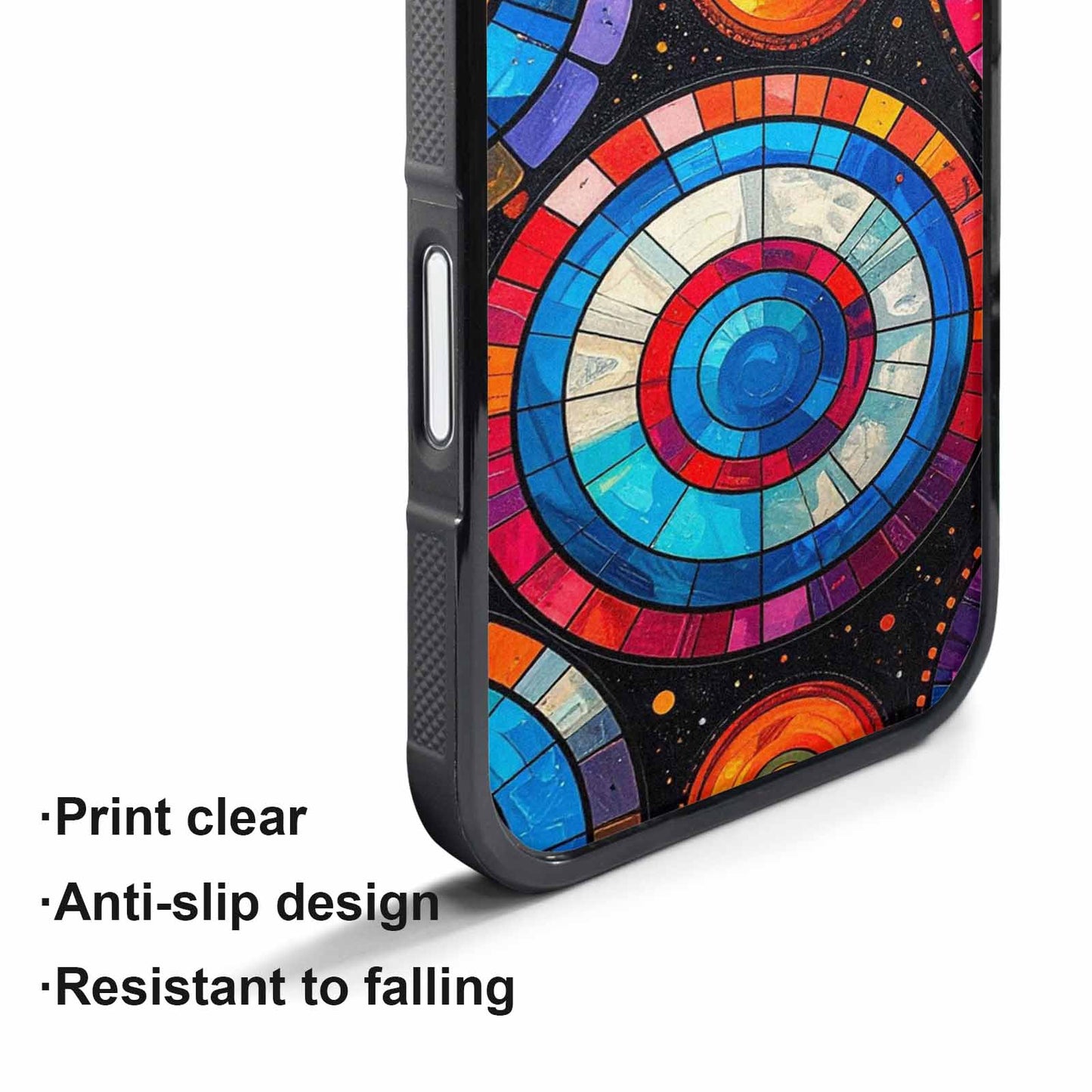 iPhone 17 Pro Max Case — Iridescent Fantasy Sun Original Art, Custom Designed Case Cover
