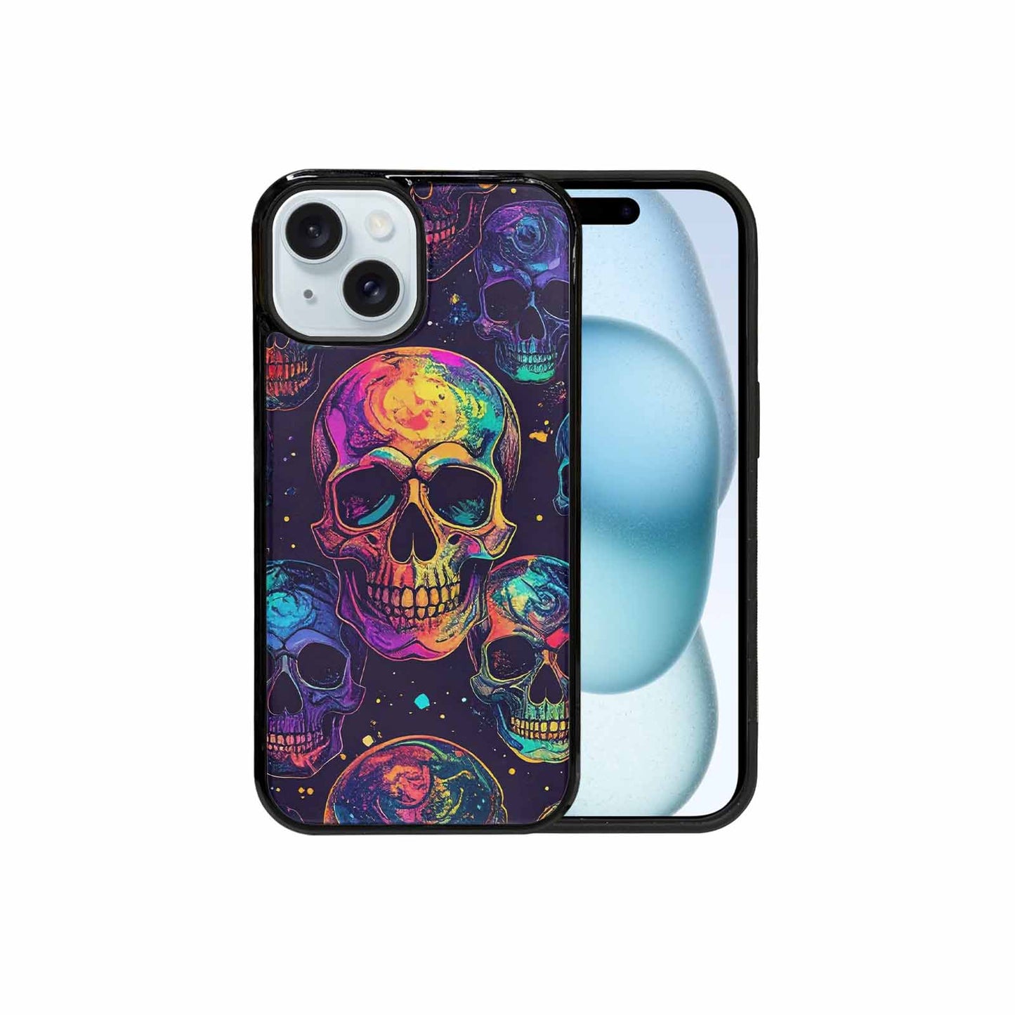 iPhone 15 Case — Galaxy Skulls, Custom Made Phone Cover
