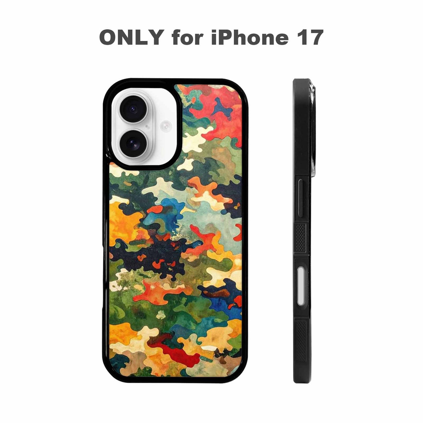 iPhone 17 Case — Camo Patches Full Color Camo, Personalized Phone Case