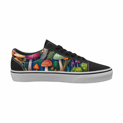 WOMEN'S Mushrooms (general) Mushrooms Pa Lace-Up Canvas Surreal Custom Shoes