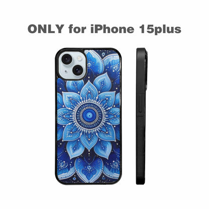 iPhone 15 Plus Case — Mandala Bohemian Print Edge To Edge, Custom Designed Case Cover