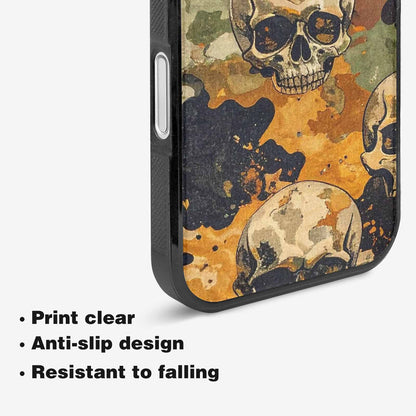 iPhone 16 Case — Military Camo Skull Custom, Custom Print Case Cover