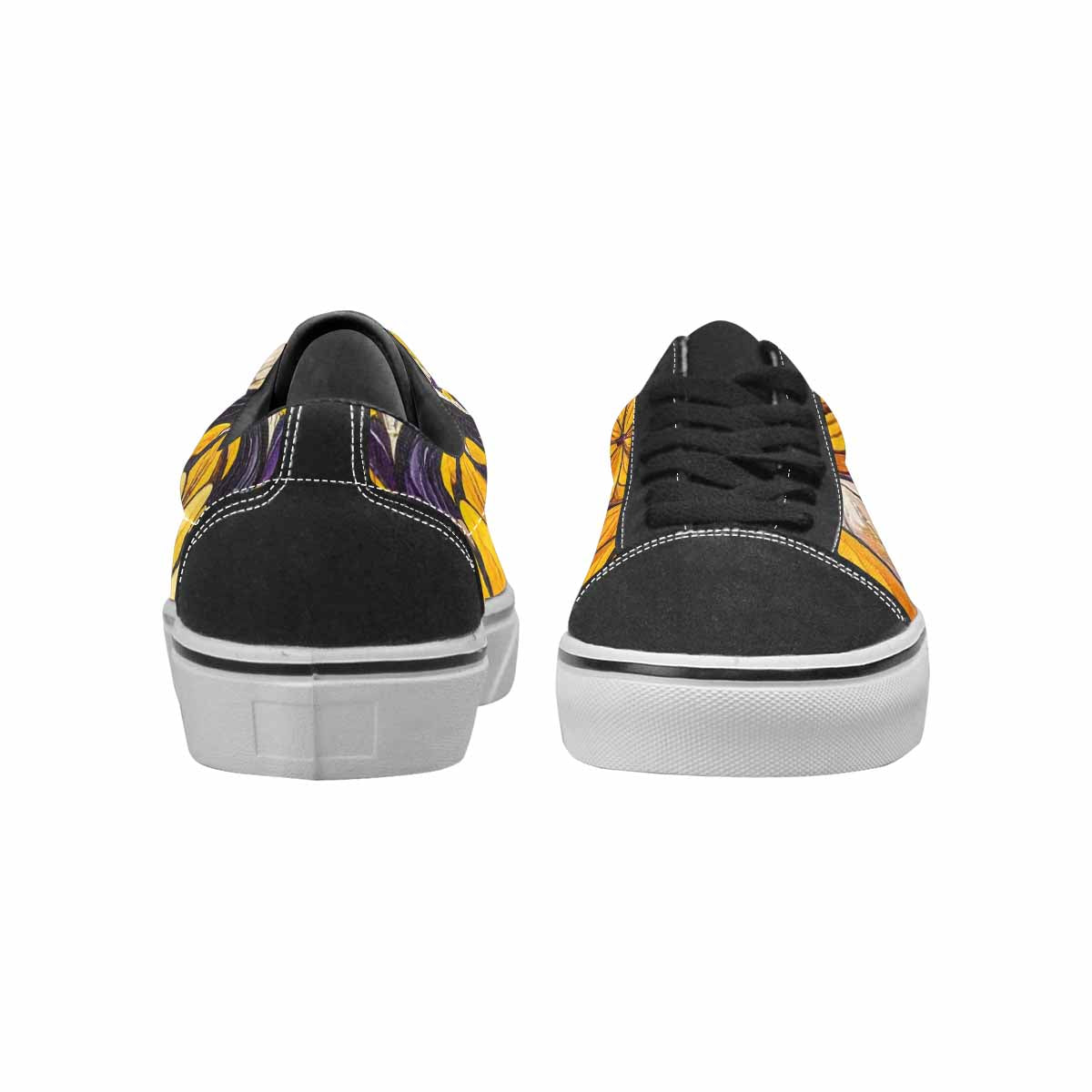 WOMEN'S Nonbinary Flag Color Canvas Lace-Up Vivid Custom Sneakers