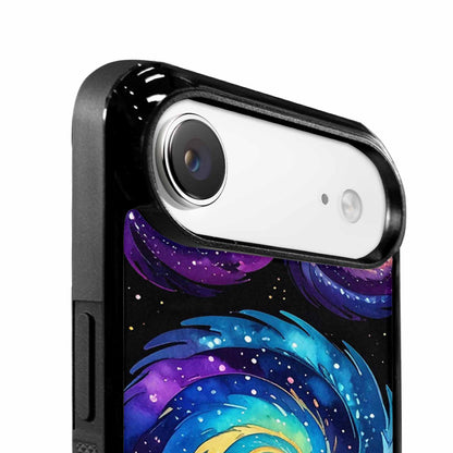 iPhone 17 Air Case — Rose Galaxy Art Seamless Pattern Galaxy, Custom Printed Phone Case