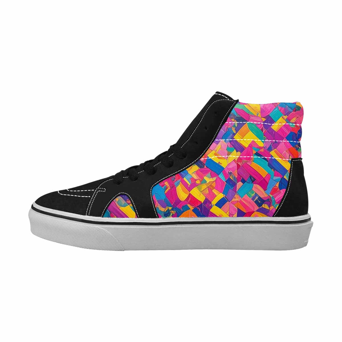 WOMEN'S Pansexual Flag Color High Top Canvas Wallpaper Art Shoes