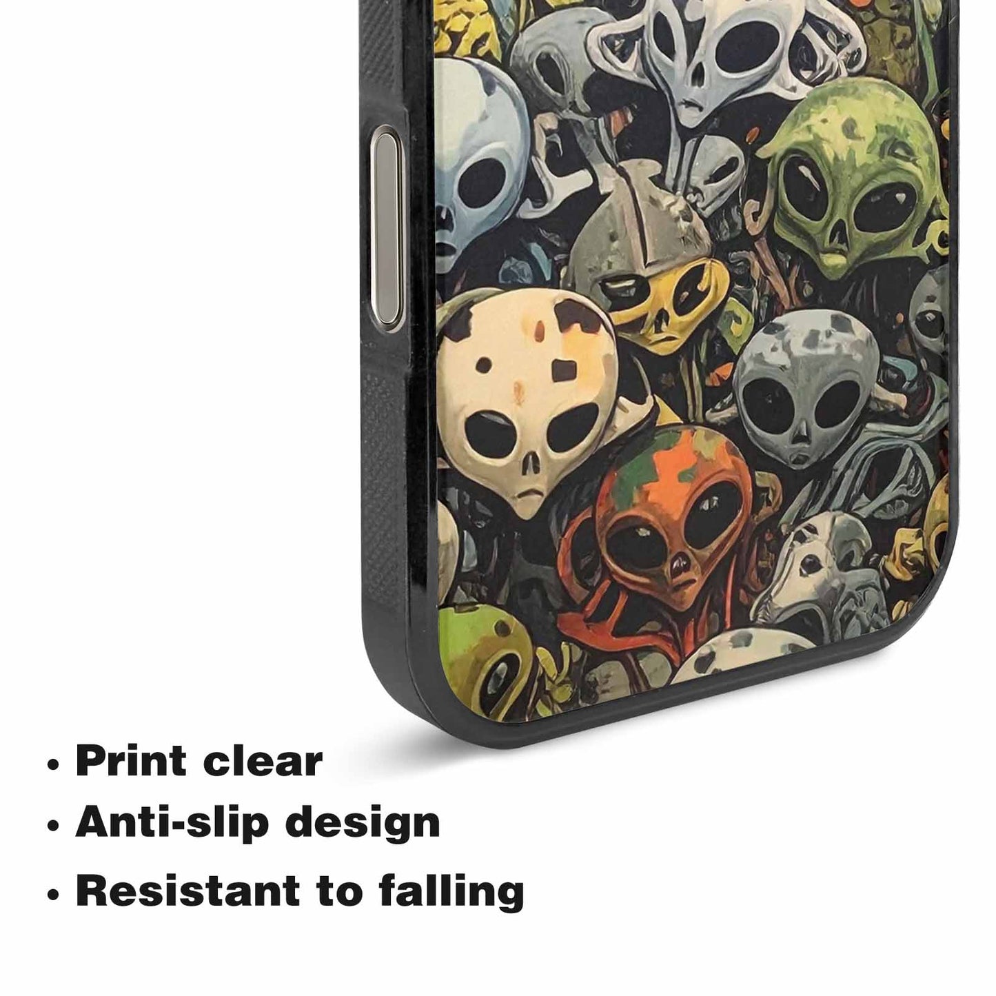 iPhone 16 Pro Max Case — Aliens Camo Aliens Pattern Hundreds Of, Custom Art Phone Cover