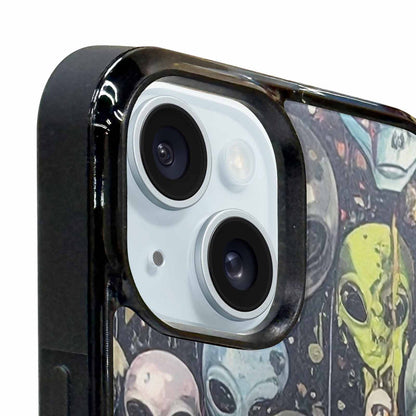 iPhone 15 Plus Case — Aliens Camo Aliens Pattern Hundreds Of, Personalized Phone Case