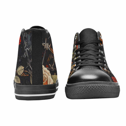 MEN'S Barbed Wire Chain High Top Canvas Aesthetic Custom Shoes