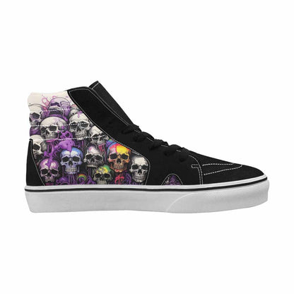 MEN'S Rainbow From Skull S High Top Canvas Vivid Custom Sneakers