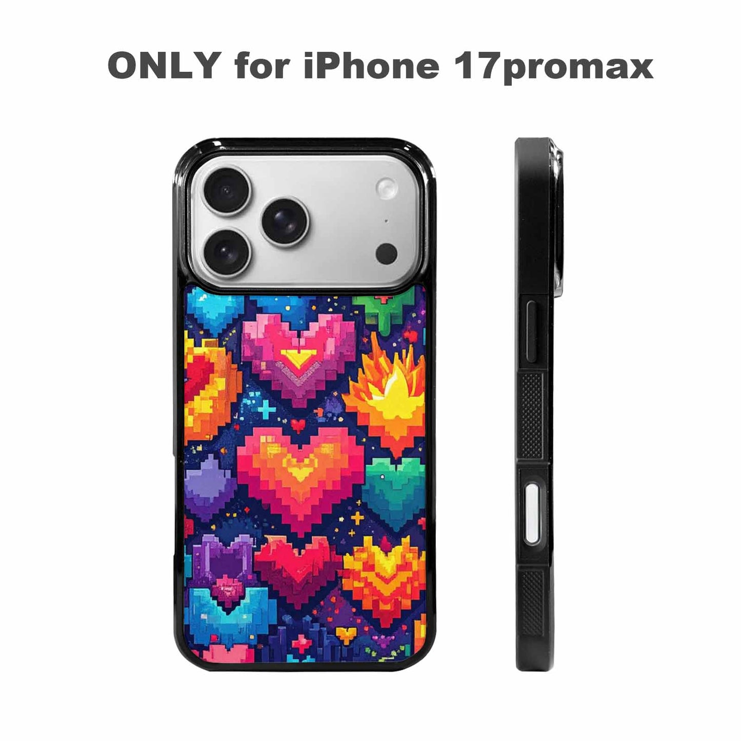 iPhone 17 Pro Max Case — Pixel Art Bit Burst Original Art, Custom Designed Case Cover