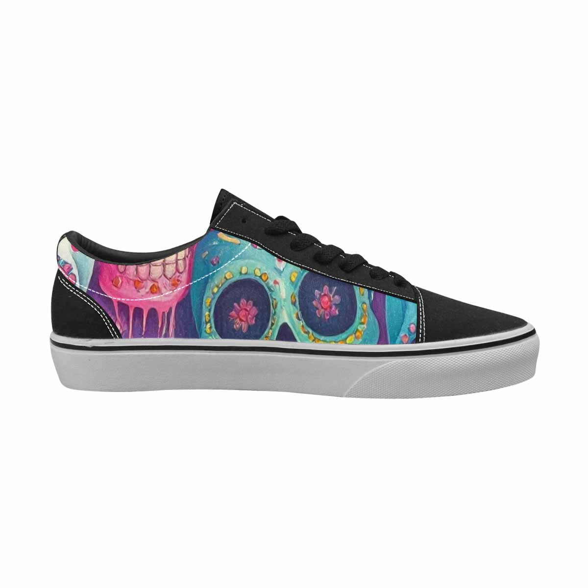 WOMEN'S Sugar Skulls Melting Sugar Lace-Up Canvas Dark Academia Sneakers