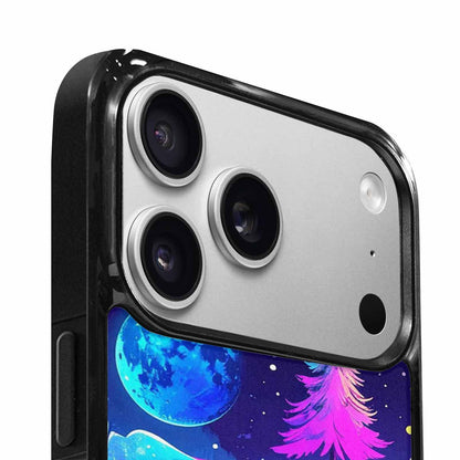 iPhone 17 Pro Max Case — Neon Winter Moon Cartoon Cute, Custom Made Phone Cover