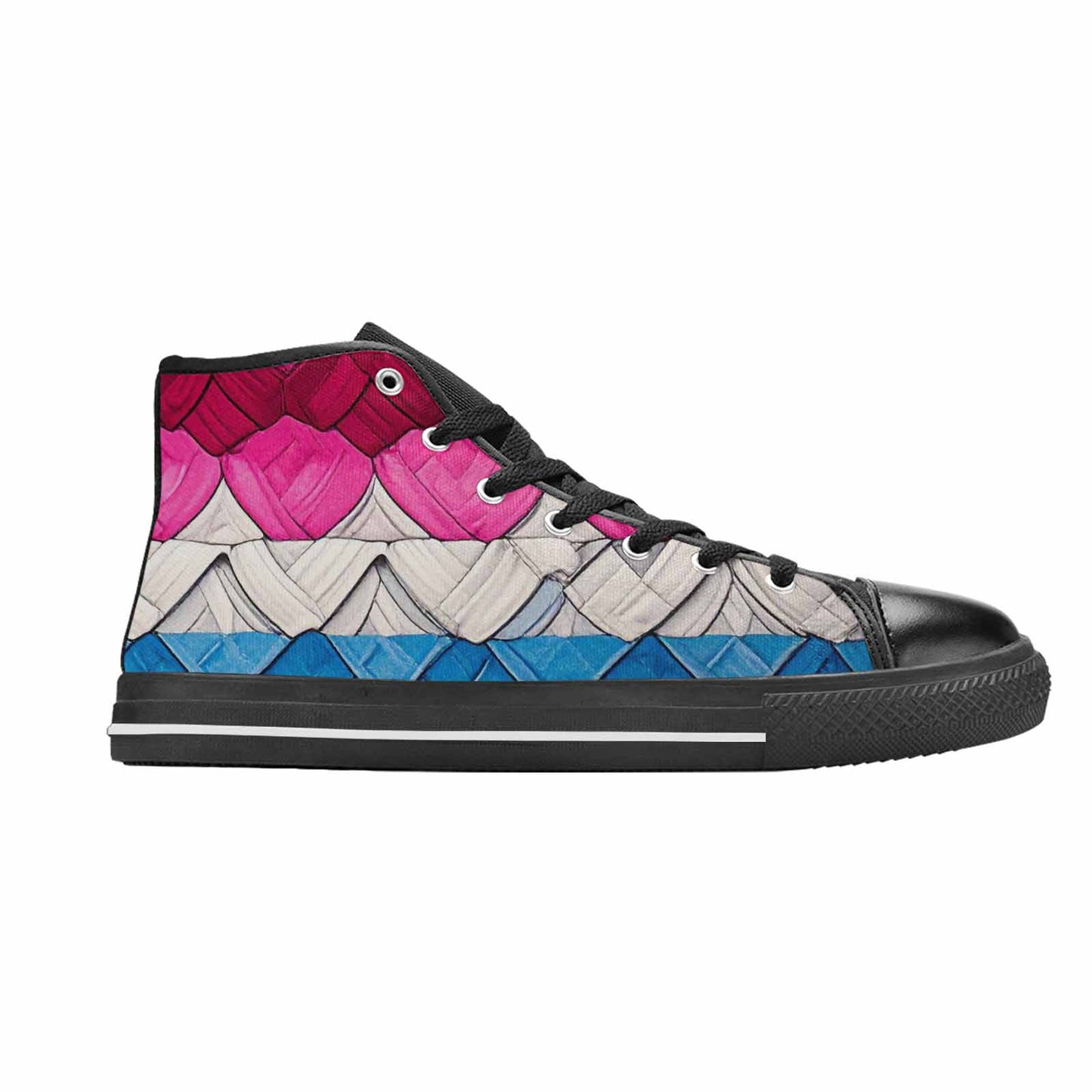 MEN'S Genderfluid Flag Color High Top Canvas Y2K Custom Shoes