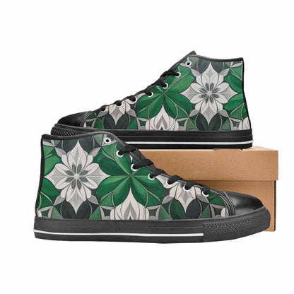 MEN'S Aromantic Flag Color High Top Canvas Surreal Shoes