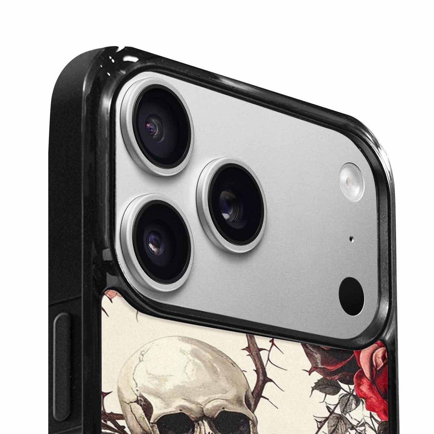 iPhone 17 Pro Max Case — Skulls Roses And Skulls Gothic Skulls, Custom Printed Phone Case