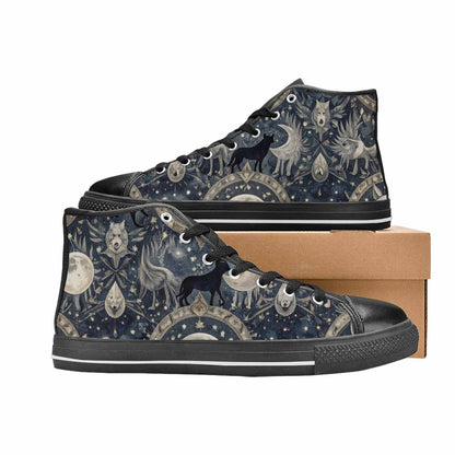 MEN'S Wolves Everywhere Collage High Top Canvas Y2K Sneakers