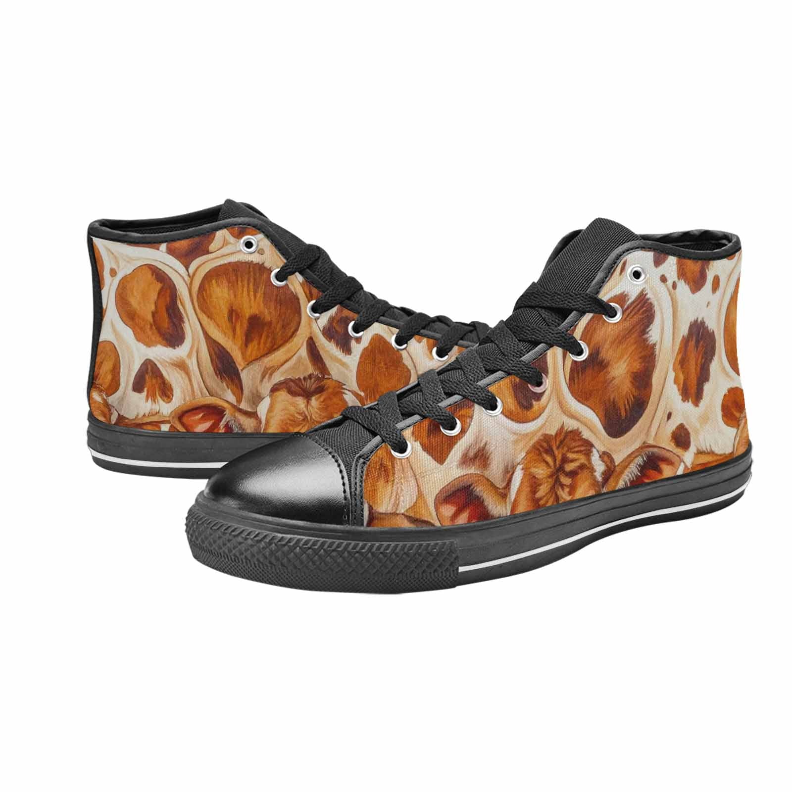 MEN'S Cow Animal Print High Top Canvas Y2K Custom Shoes