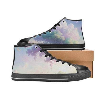 MEN'S Surrealist Dreamscape High Top Canvas Dark Academia Custom Sneakers