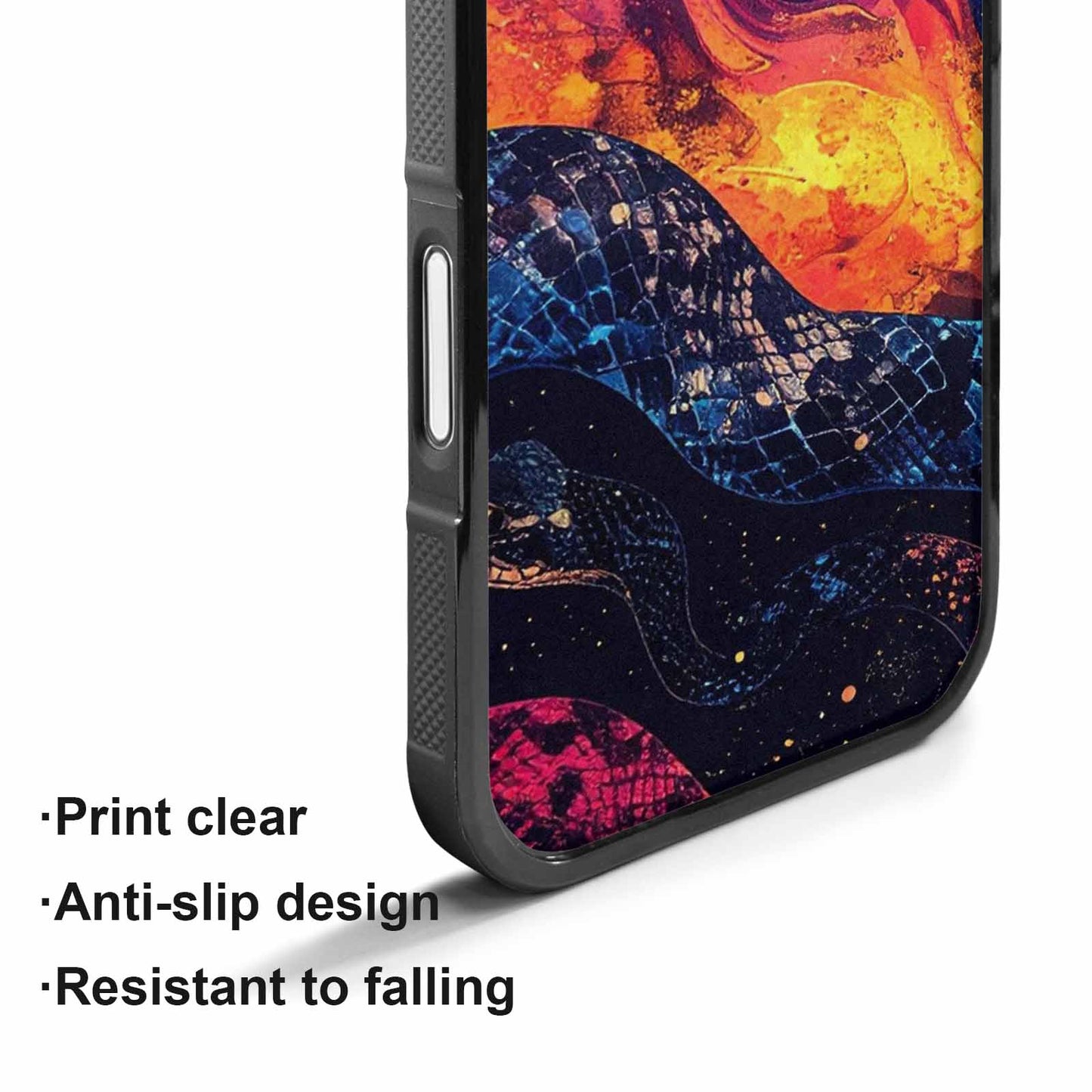 iPhone 17 Case — Galaxy Snake Print Galaxy Space, Custom Printed Phone Case