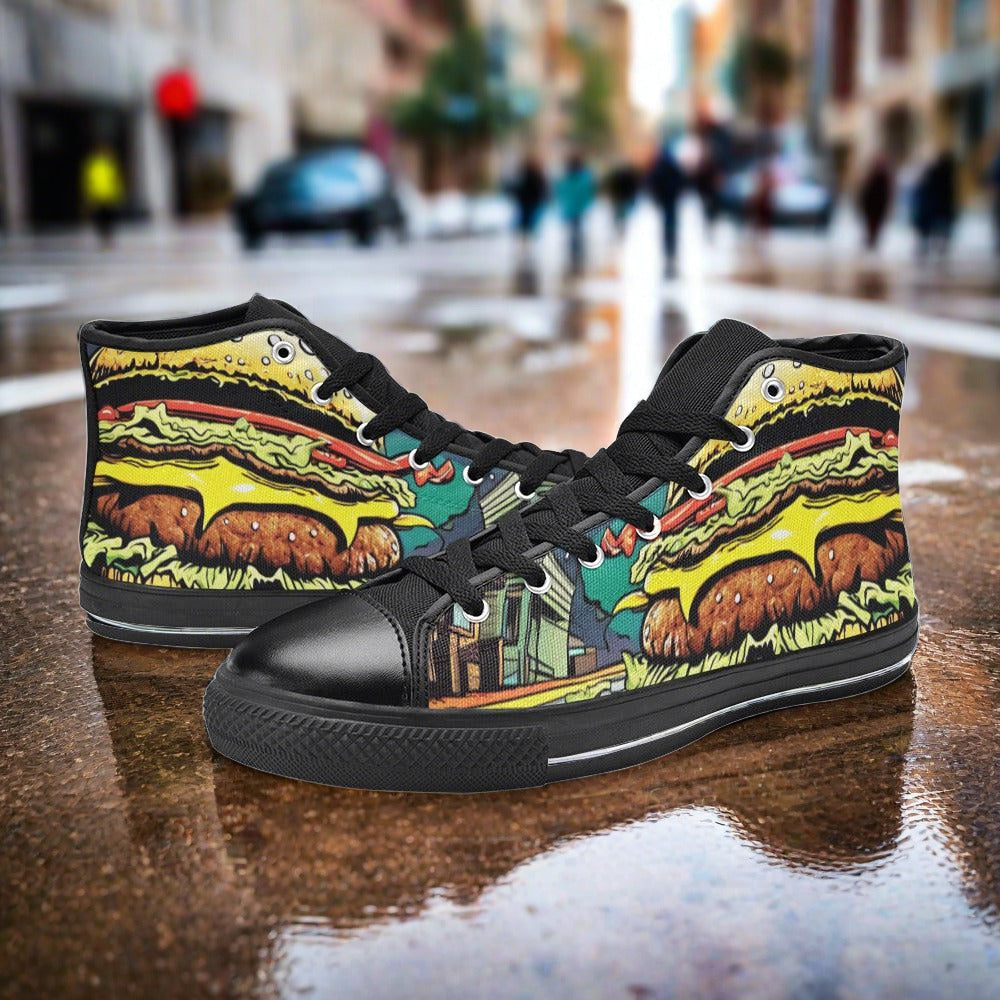 Wolf Earthy Brown Unique MEN Bold Art - Freaky Shoes | Custom Art Sneakers