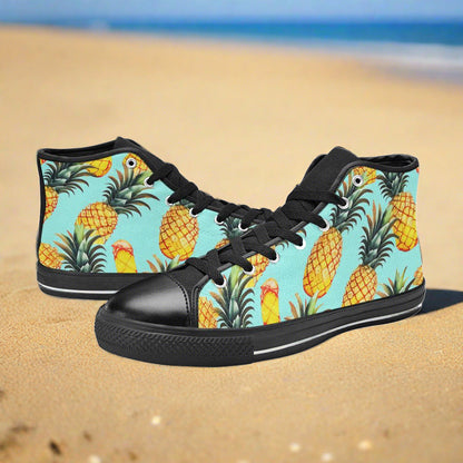 Jellyfish Orange Black Dazzling MEN Bold Art - Freaky Shoes | Custom Art Sneakers