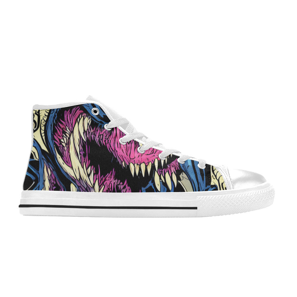 WOMEN'S Cc Long Teeth Long High Top Canvas Grunge Sneakers