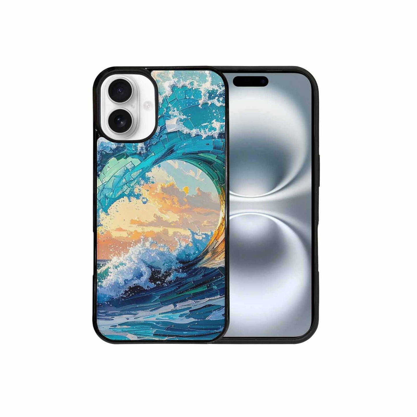 iPhone 16 Plus Case — Wave Crest Splash Wave Crest Splash, Custom Printed Phone Case